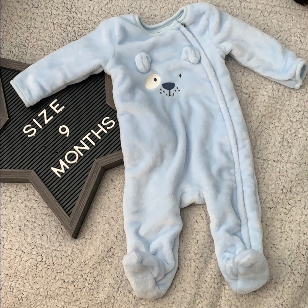 Plush baby fleece snowsuit